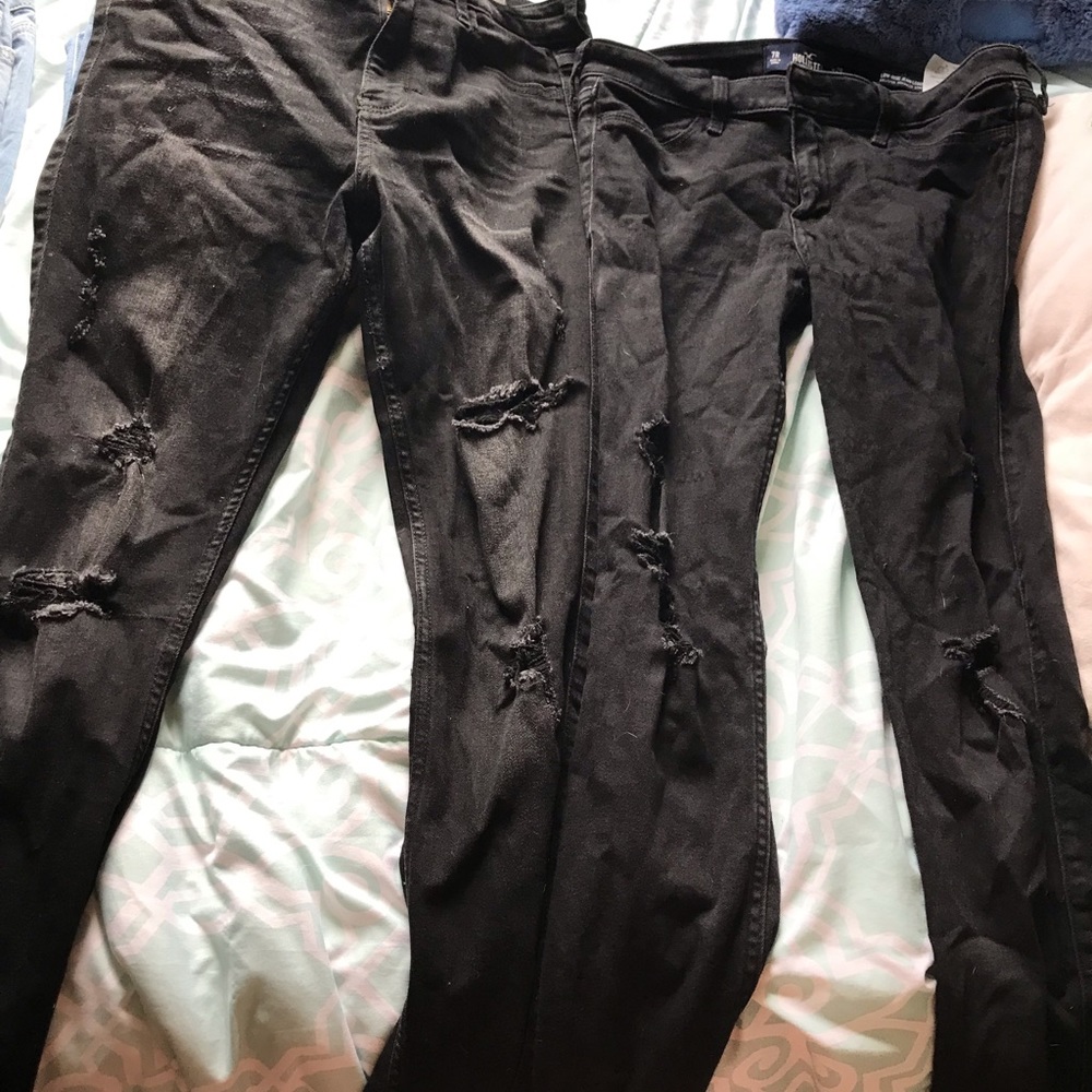 Black ripped jeans